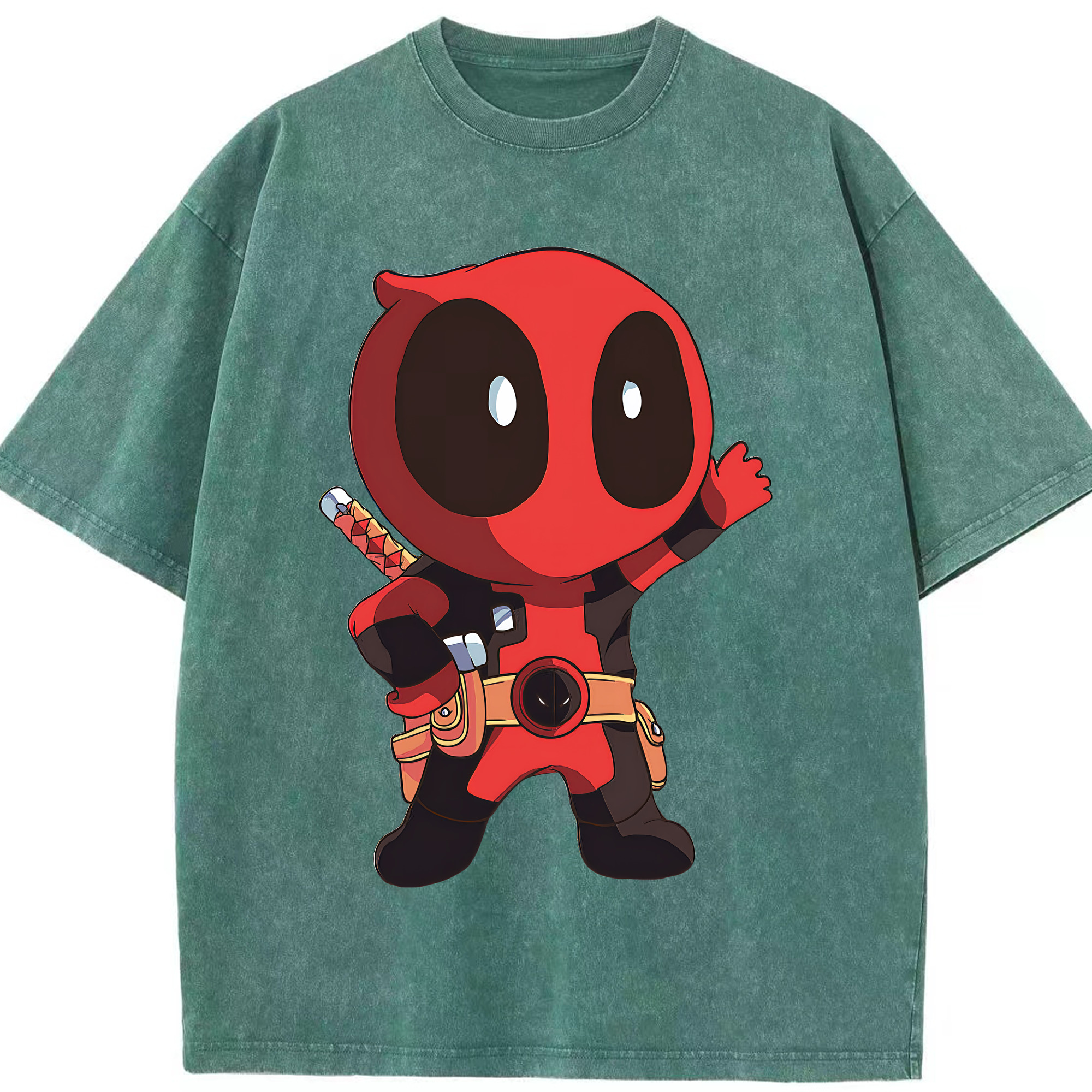 （画像用） Deadpool デッドプール 綿100% ヴィンテージ風 半袖Tシャツ（フロントプリント）